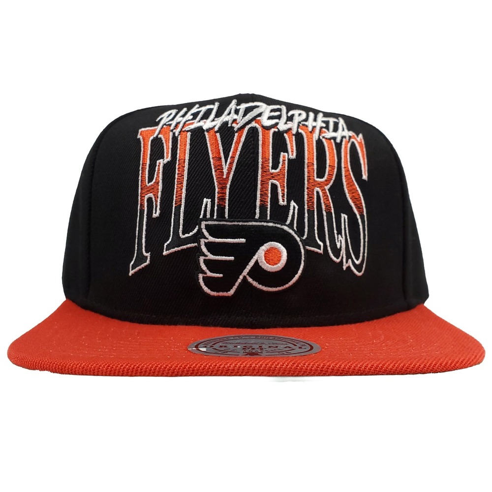 Philadelphia Flyers Mitchell & Ness NHL Snapback Hat Cap Big Gradient Logo NWT